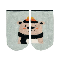 Compra Bear non-slip short socks SEA MIST en la tienda online Condor. Fabricado en España. Visita la sección Fancy baby socks donde encontrarás más colores y productos que seguro que te enamorarán. Te invitamos a darte una vuelta por nuestra tienda online.
