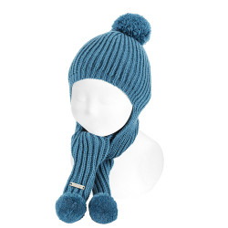 Buy Baby english rib stitch scarf-hat OCEAN in the online store Condor. Made in Spain. Visit the ACCESSORIES FOR BABY section where you will find more colors and products that you will surely fall in love with. We invite you to take a look around our online store.