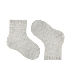 Buy Merino wool-blend short socks ALUMINIUM in the online store Condor. Made in Spain. Visit the BASIC WOOL BABY SOCKS section where you will find more colors and products that you will surely fall in love with. We invite you to take a look around our online store.