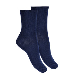 Buy Merino wool-blend short socks NAVY BLUE in the online store Condor. Made in Spain. Visit the WOMAN AUTUMN-WINTER SOCKS section where you will find more colors and products that you will surely fall in love with. We invite you to take a look around our online store.