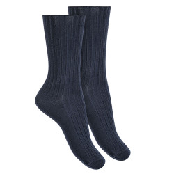 Buy Woman modal rib loose fitting socks NAVY BLUE in the online store Condor. Made in Spain. Visit the WOMAN AUTUMN-WINTER SOCKS section where you will find more colors and products that you will surely fall in love with. We invite you to take a look around our online store.