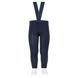 Buy Rib leggings with elastic suspenders NAVY BLUE in the online store Condor. Made in Spain. Visit the LEGGINGS section where you will find more colors and products that you will surely fall in love with. We invite you to take a look around our online store.