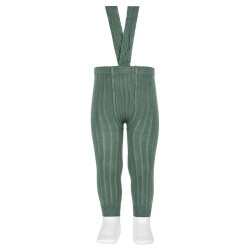 Buy Rib leggings with elastic suspenders LICHEN GREEN in the online store Condor. Made in Spain. Visit the LEGGINGS section where you will find more colors and products that you will surely fall in love with. We invite you to take a look around our online store.