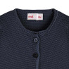 Shop the Garter stitch cardigan NAVY BLUE Condor. Available in a wide variety of colors to match with leotards, socks, and bonnets. Knitwear cardigans and also bolero cardigans for girls made of 100% cotton. Ideal as basics for back to school uniforms and for communions, weddings and baptisms.