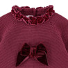 Compra Garter stitch dress with velvet bow GARNET en la tienda online Condor. Fabricado en España. Visita la sección SALES donde encontrarás más colores y productos que seguro que te enamorarán. Te invitamos a darte una vuelta por nuestra tienda online.