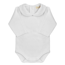Buy Bodysuit with pique baby collar WHITE in the online store Condor. Made in Spain. Visit the BODYSUITS AND UNDERGARMENTS section where you will find more colors and products that you will surely fall in love with. We invite you to take a look around our online store.