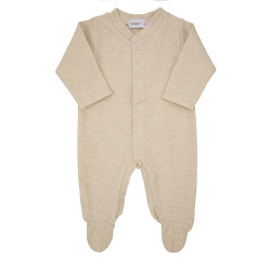 Buy Baby romper with feet NOUGAT in the online store Condor. Made in Spain. Visit the BODYSUITS AND UNDERGARMENTS section where you will find more colors and products that you will surely fall in love with. We invite you to take a look around our online store.