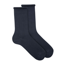 Buy Men modal loose fitting socks with rolled cuff NAVY BLUE in the online store Condor. Made in Spain. Visit the AUTUMN-WINTER MAN SOCKS section where you will find more colors and products that you will surely fall in love with. We invite you to take a look around our online store.