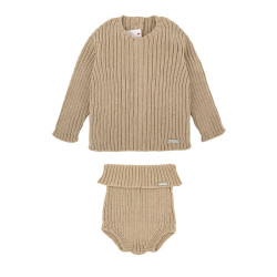 Buy Rib set (sweater + culotte) NOUGAT in the online store Condor. Made in Spain. Visit the Cotton knitwear section where you will find more colors and products that you will surely fall in love with. We invite you to take a look around our online store.