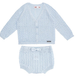 Buy Spike stitch openwork set (cardigan + culotte) BABY BLUE in the online store Condor. Made in Spain. Visit the SPRING SETS section where you will find more colors and products that you will surely fall in love with. We invite you to take a look around our online store.