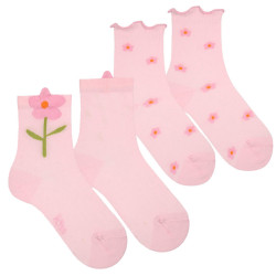 Buy Pack 1 pair floral socks + 1 pair 3d flower socks PINK in the online store Condor. Made in Spain. Visit the FANCY SPRING CHILDREN SOCKS section where you will find more colors and products that you will surely fall in love with. We invite you to take a look around our online store.