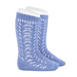 Buy Perle cotton openwork knee-high socks PORCELAIN in the online store Condor. Made in Spain. Visit the BABY OPENWORK SOCKS section where you will find more colors and products that you will surely fall in love with. We invite you to take a look around our online store.