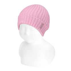 Compra Baby rib knit hat PETAL en la tienda online Condor. Fabricado en España. Visita la sección RIBBED COLLECTION donde encontrarás más colores y productos que seguro que te enamorarán. Te invitamos a darte una vuelta por nuestra tienda online.