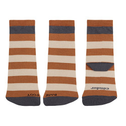 Buy Striped barefoot socks with terry toe OXIDE in the online store Condor. Made in Spain. Visit the BAREFOOT section where you will find more colors and products that you will surely fall in love with. We invite you to take a look around our online store.