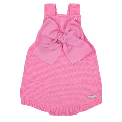 Buy Garter stitch romper with large grosgrain bow CHEWING GUM in the online store Condor. Made in Spain. Visit the SPRING ROMPERSUITS section where you will find more colors and products that you will surely fall in love with. We invite you to take a look around our online store.