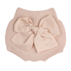 Buy Garter stitch culotte with large grosgrain bow NUDE in the online store Condor. Made in Spain. Visit the GARTER STITCH COLLECTION section where you will find more colors and products that you will surely fall in love with. We invite you to take a look around our online store.