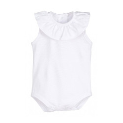 Buy Sleeveless bodysuit with large ruffle atthe neck WHITE in the online store Condor. Made in Spain. Visit the BODYSUITS AND UNDERGARMENTS section where you will find more colors and products that you will surely fall in love with. We invite you to take a look around our online store.