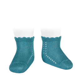 Buy Perle cotton socks with side openwork STONE BLUE in the online store Condor. Made in Spain. Visit the BABY SPIKE OPENWORK SOCKS section where you will find more colors and products that you will surely fall in love with. We invite you to take a look around our online store.